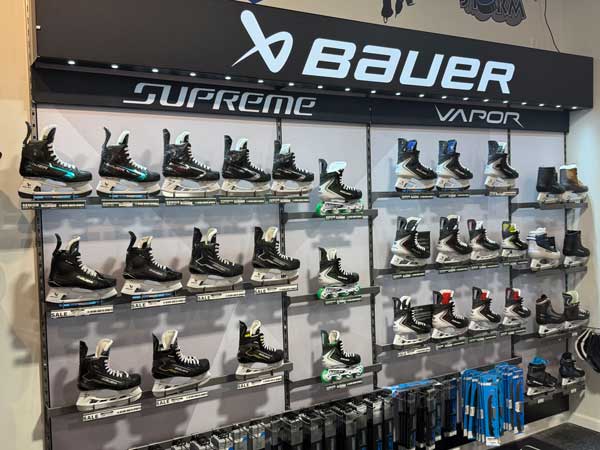 bauer-skates Wall of Bauer Skates at Kevin Smith Sports